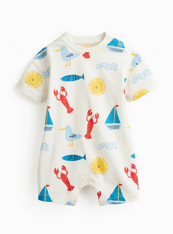 Lobster & Boat Print Romper 18-24 months